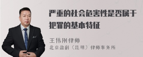 严重的社会危害性是否属于犯罪的基本特征