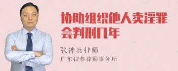 协助组织他人卖淫罪会判刑几年