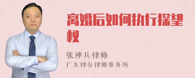 离婚后如何执行探望权