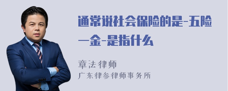 通常说社会保险的是-五险一金-是指什么