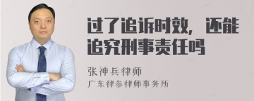 过了追诉时效，还能追究刑事责任吗