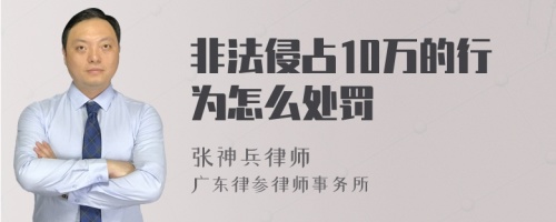 非法侵占10万的行为怎么处罚