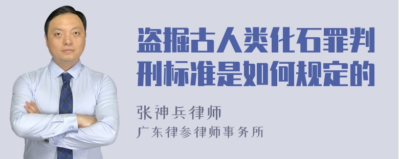 盗掘古人类化石罪判刑标准是如何规定的