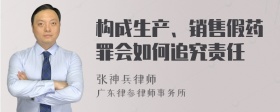 构成生产、销售假药罪会如何追究责任