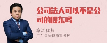 公司法人可以不是公司的股东吗