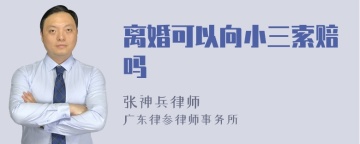 离婚可以向小三索赔吗