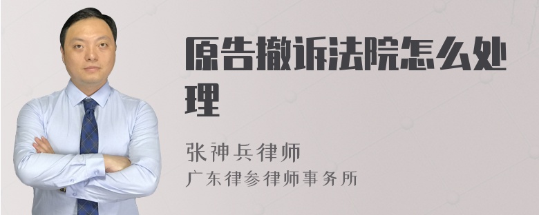 原告撤诉法院怎么处理