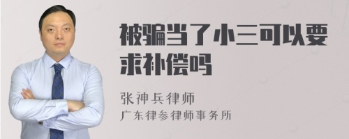 被骗当了小三可以要求补偿吗