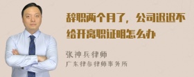 辞职两个月了，公司迟迟不给开离职证明怎么办