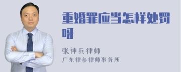 重婚罪应当怎样处罚呀