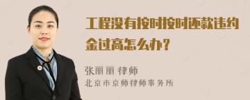 工程没有按时按时还款违约金过高怎么办？