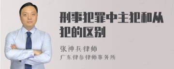 刑事犯罪中主犯和从犯的区别