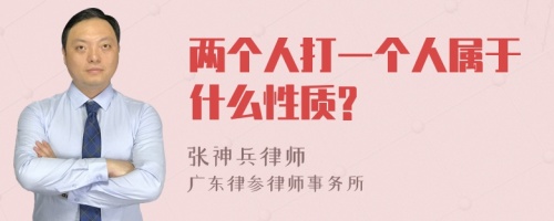 两个人打一个人属于什么性质?