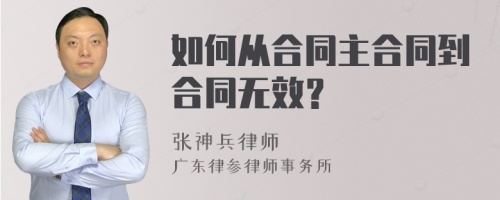 如何从合同主合同到合同无效？