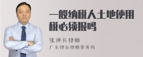 一般纳税人土地使用税必须报吗