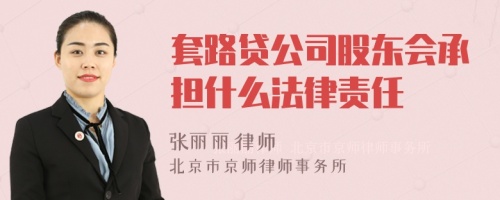 套路贷公司股东会承担什么法律责任