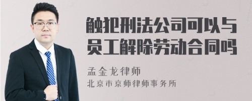 触犯刑法公司可以与员工解除劳动合同吗