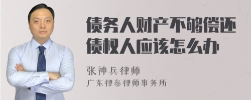 债务人财产不够偿还债权人应该怎么办