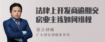 法律上开发商逾期交房业主该如何维权