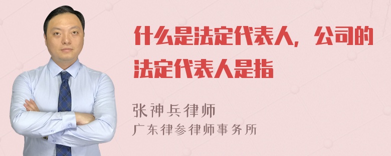 什么是法定代表人，公司的法定代表人是指