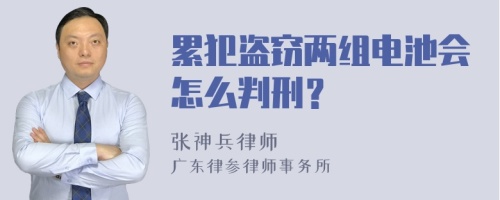 累犯盗窃两组电池会怎么判刑？