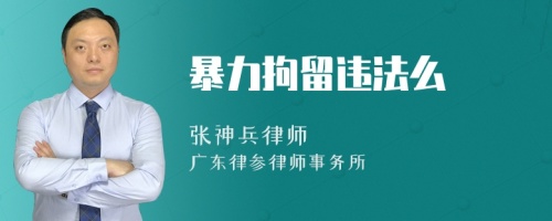 暴力拘留违法么