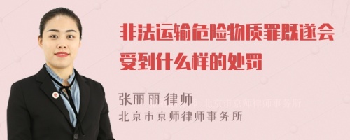 非法运输危险物质罪既遂会受到什么样的处罚