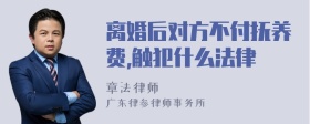 离婚后对方不付抚养费,触犯什么法律