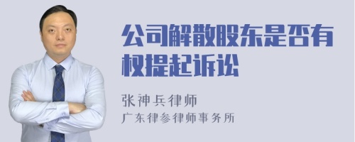 公司解散股东是否有权提起诉讼