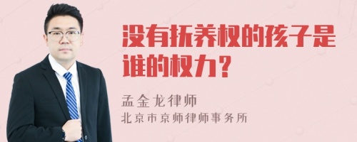 没有抚养权的孩子是谁的权力？