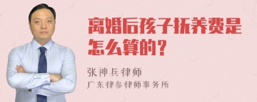 离婚后孩子抚养费是怎么算的？