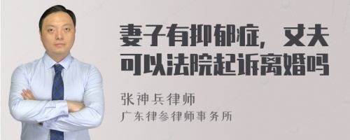 妻子有抑郁症，丈夫可以法院起诉离婚吗