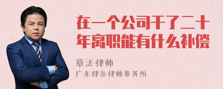 在一个公司干了二十年离职能有什么补偿