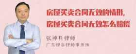 房屋买卖合同无效的情形，房屋买卖合同无效怎么赔偿