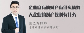 企业自有的财产有什么债务人企业的财产权利有什么