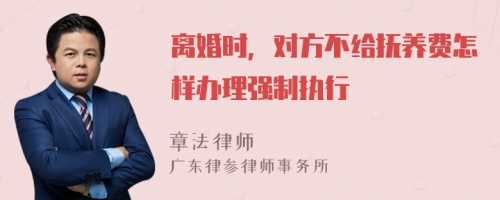 离婚时，对方不给抚养费怎样办理强制执行