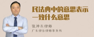 民法典中的意思表示一致什么意思