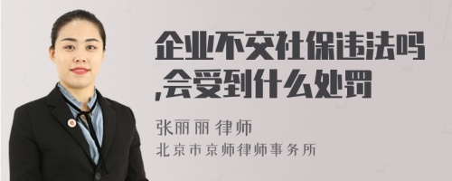 企业不交社保违法吗,会受到什么处罚