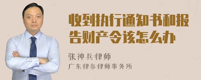 收到执行通知书和报告财产令该怎么办