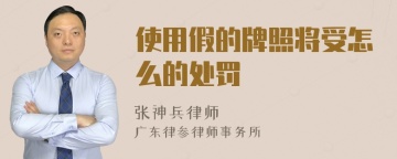 使用假的牌照将受怎么的处罚