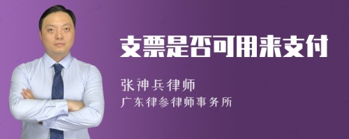 支票是否可用来支付