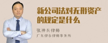 新公司法对无形资产的规定是什么