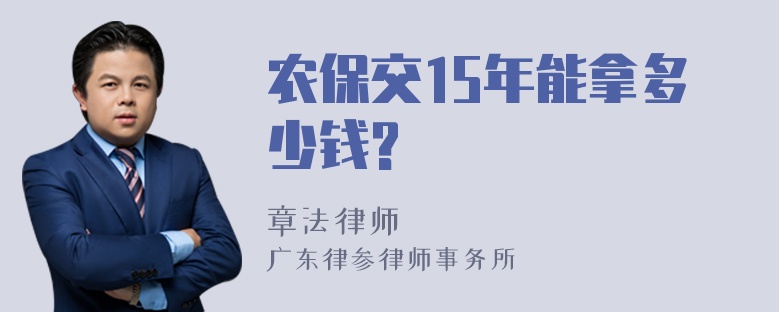 农保交15年能拿多少钱?