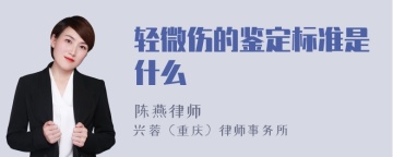 轻微伤的鉴定标准是什么