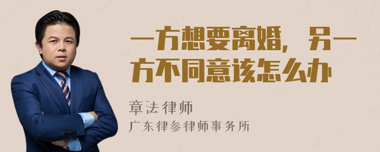 一方想要离婚，另一方不同意该怎么办