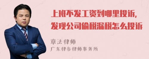 上班不发工资到哪里投诉，发现公司偷税漏税怎么投诉