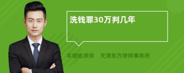 洗钱罪30万判几年