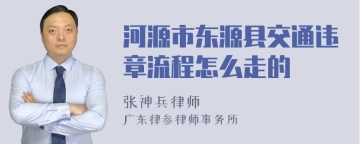 河源市东源县交通违章流程怎么走的