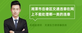 湘潭市岳塘区交通违章在网上不能处理哪一类的违章