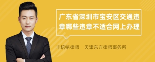 广东省深圳市宝安区交通违章哪些违章不适合网上办理